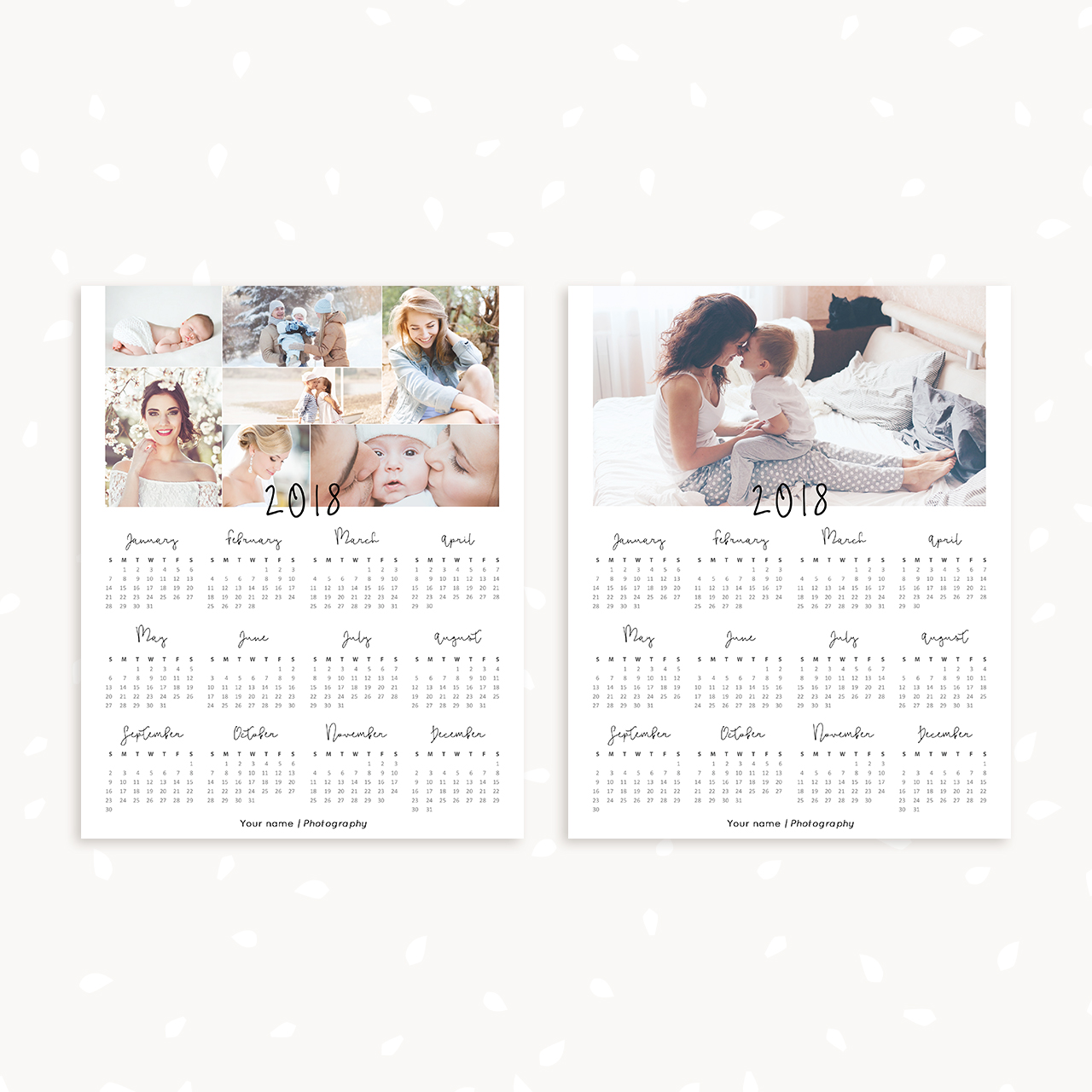 Calendar One Page Printable With Your Photography Strawberry Kit