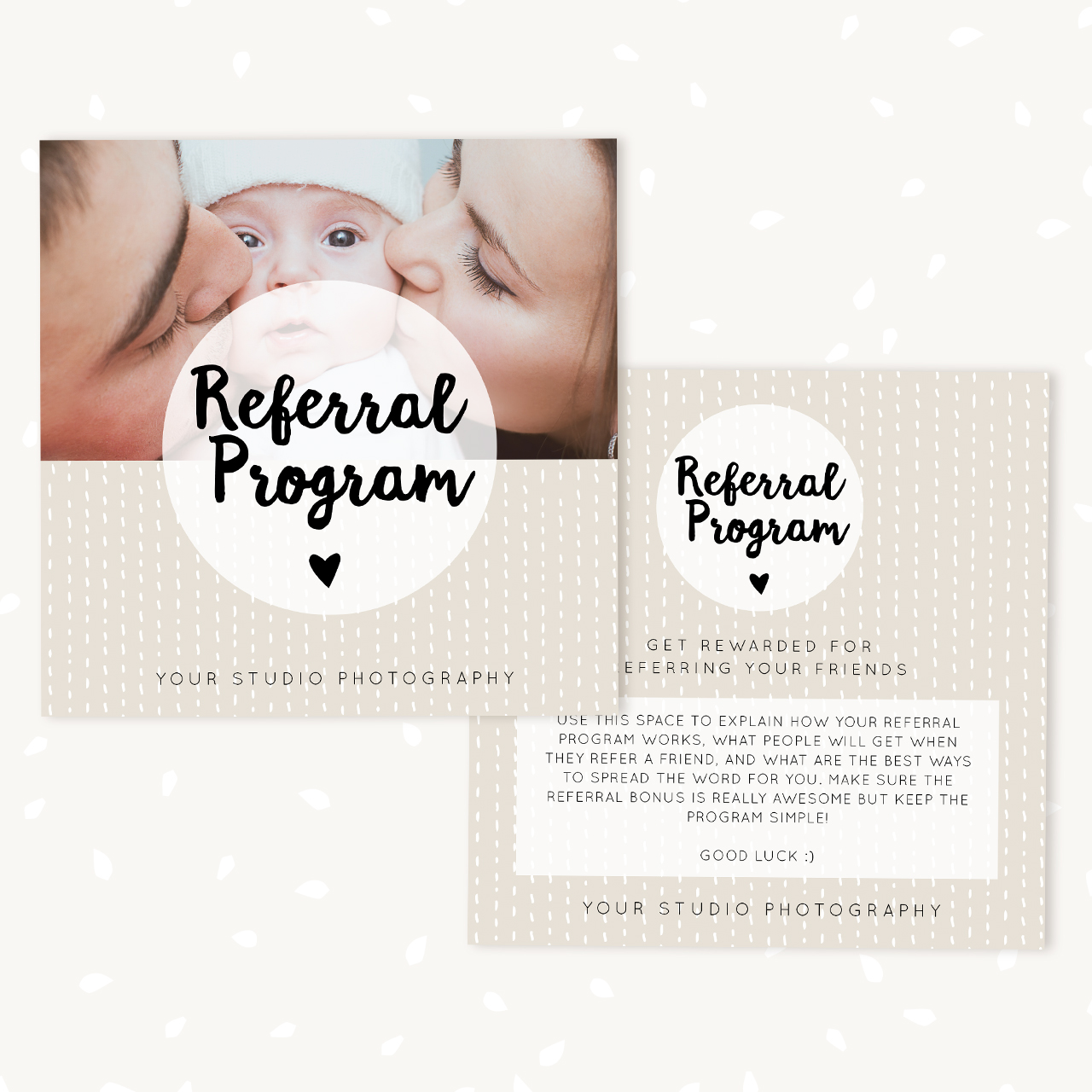 Referral Cards Photoshop Template