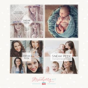 Sneak Peek Photography Templates