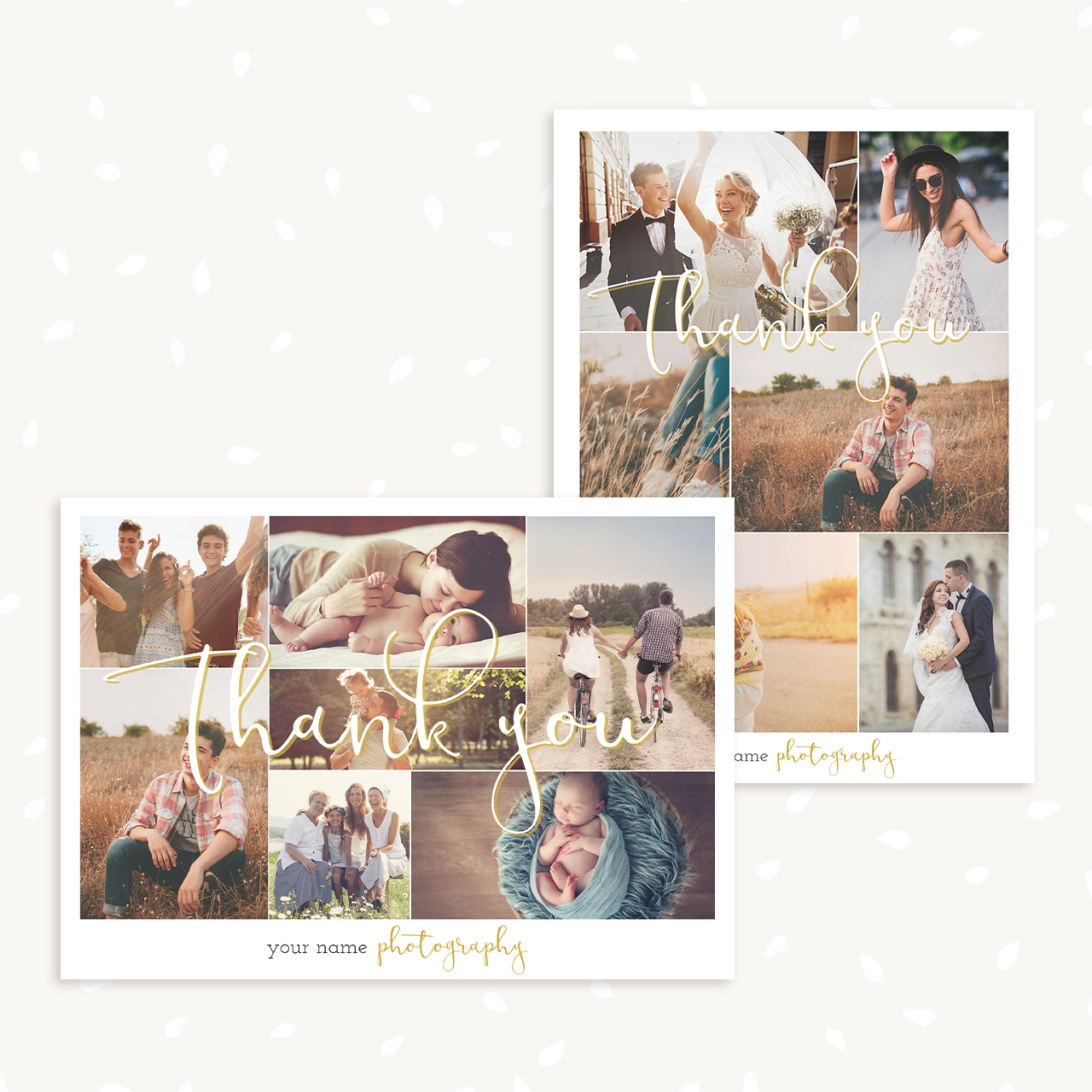 Collage photo card template