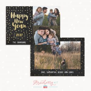New Year Card Template With Photo