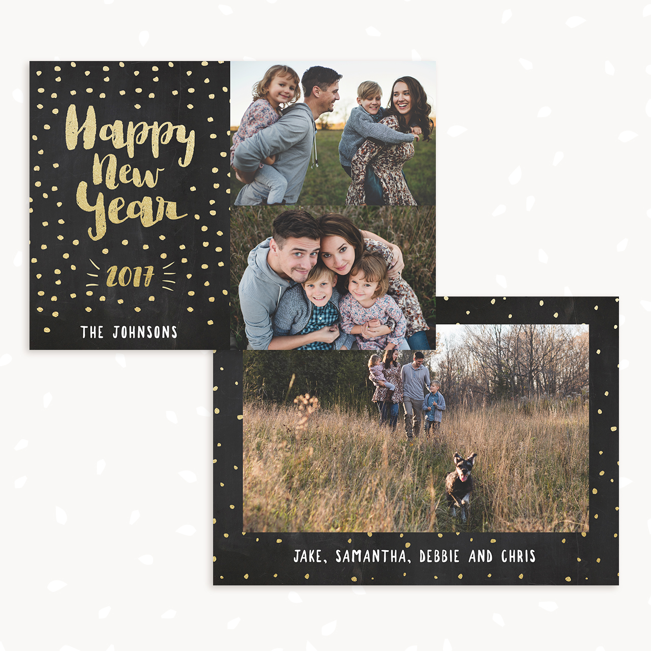 New Year Card Template With Photo