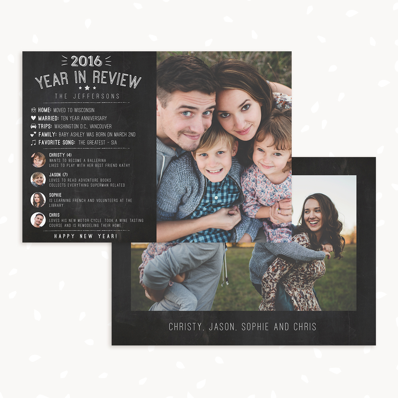 Year in review Christmas Card Template