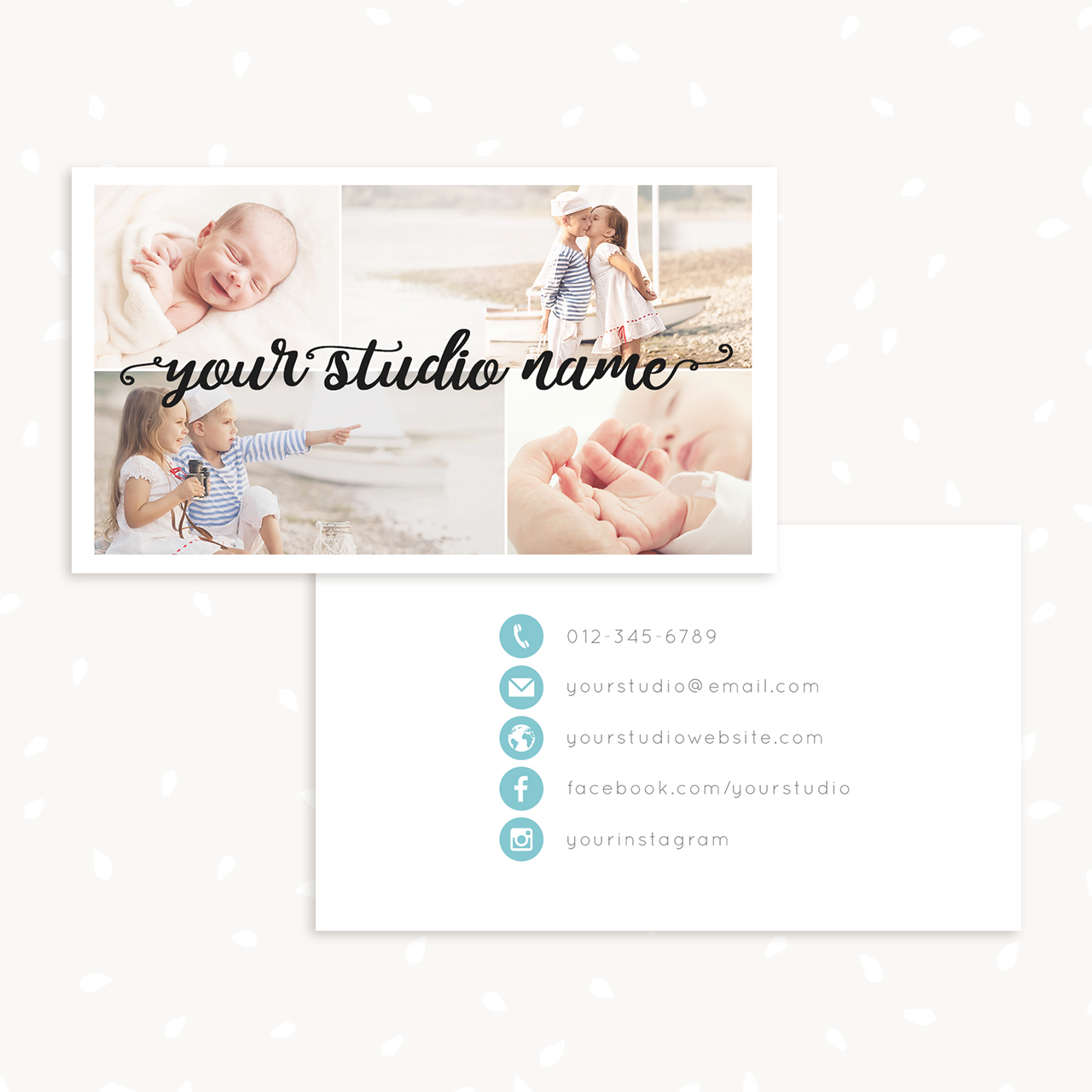 Photography handlettering business card template