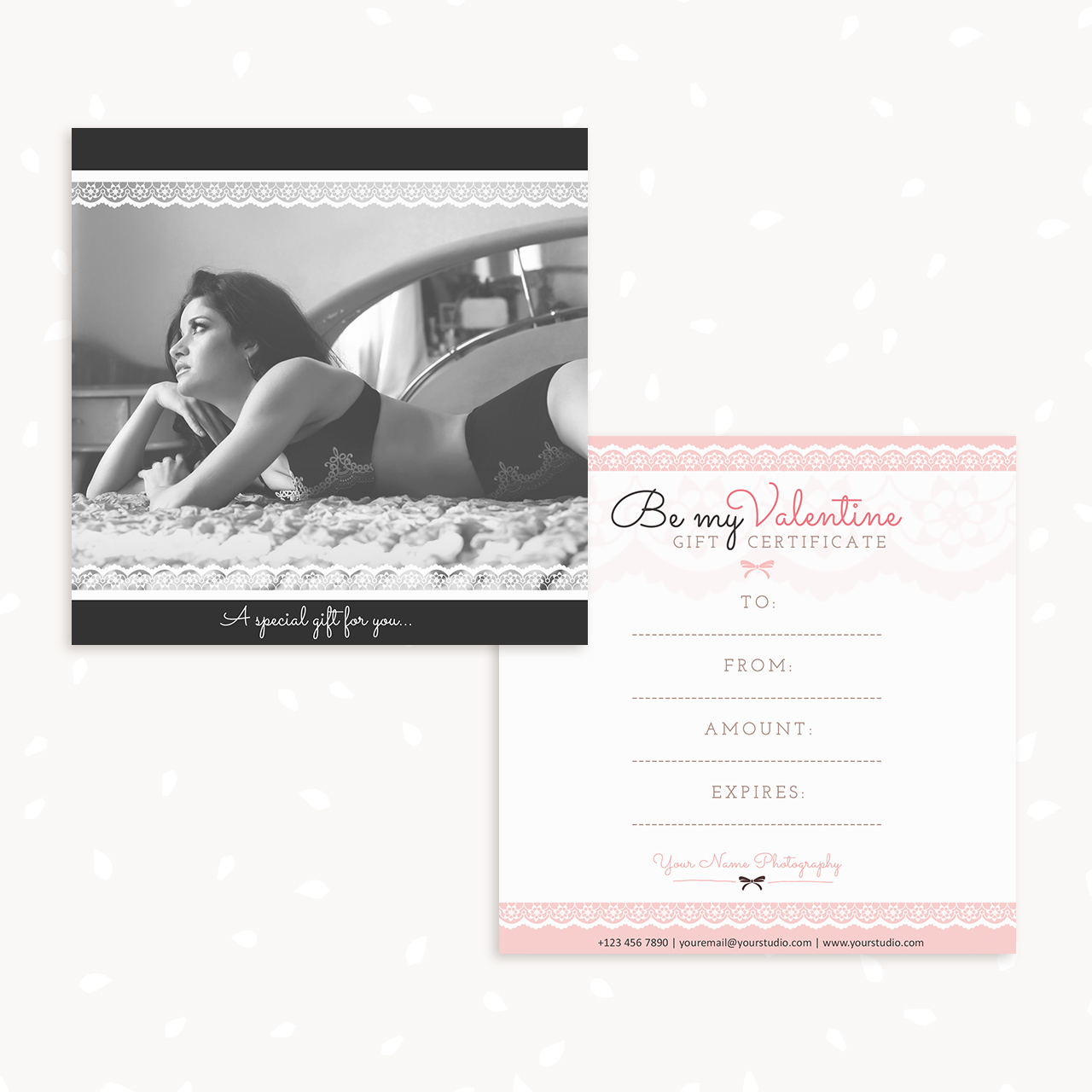 Valentine Boudoir Photography Gift Certificate
