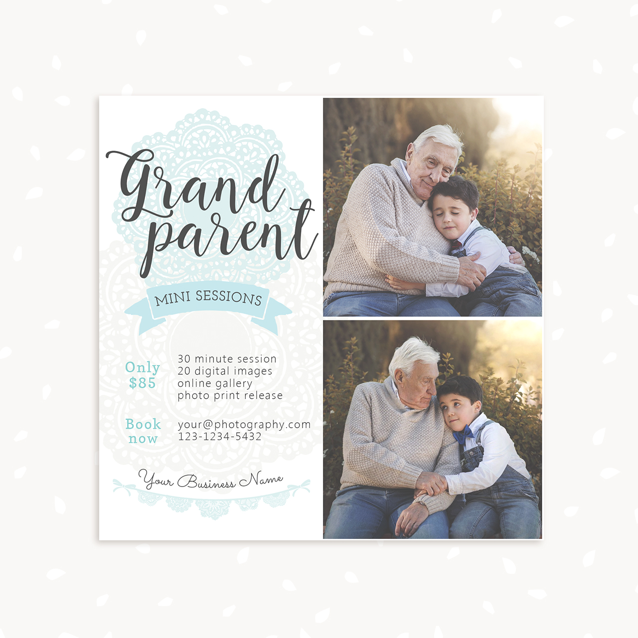 Grandparents mini session template