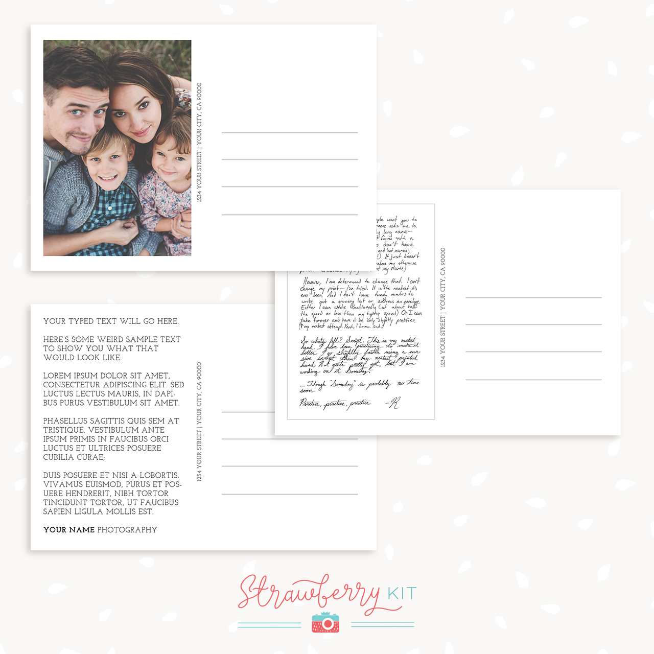 Back Of Postcard Template Photoshop