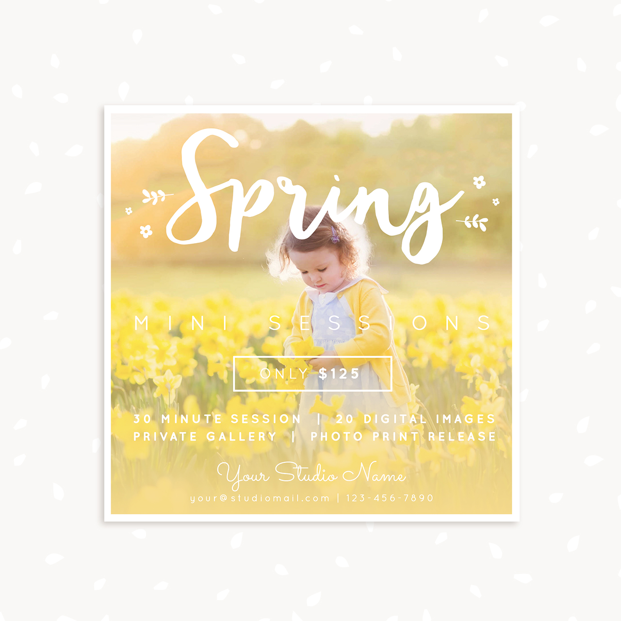 Spring mini sessions template square