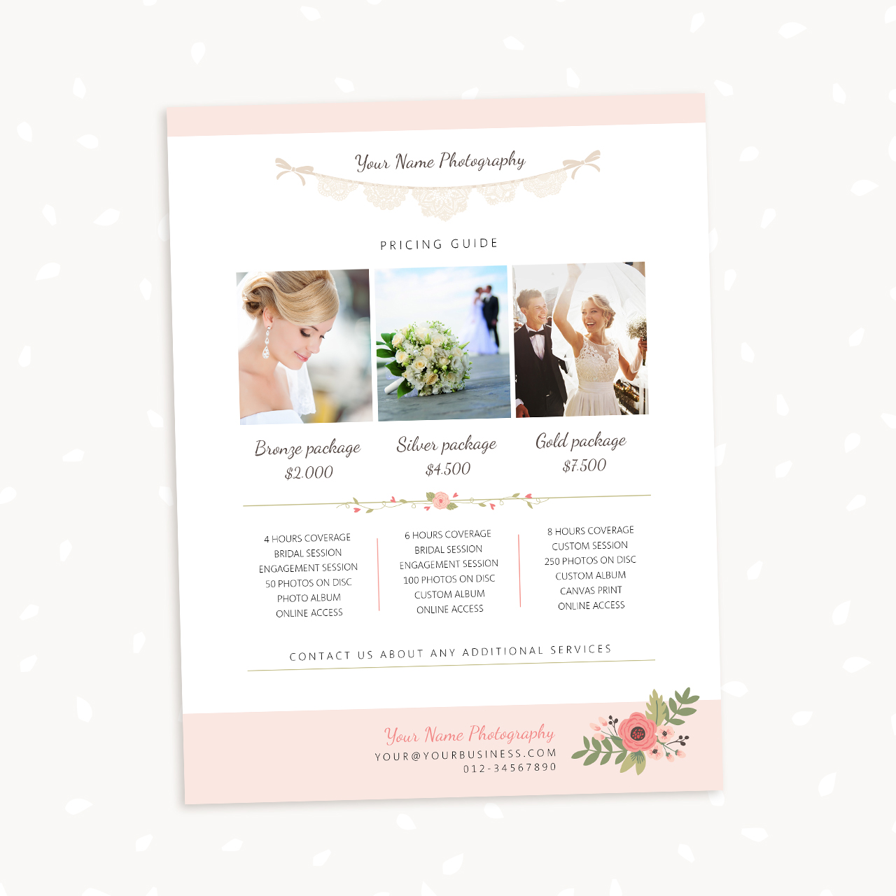 Romantic Pricing Guide Template Strawberry Kit