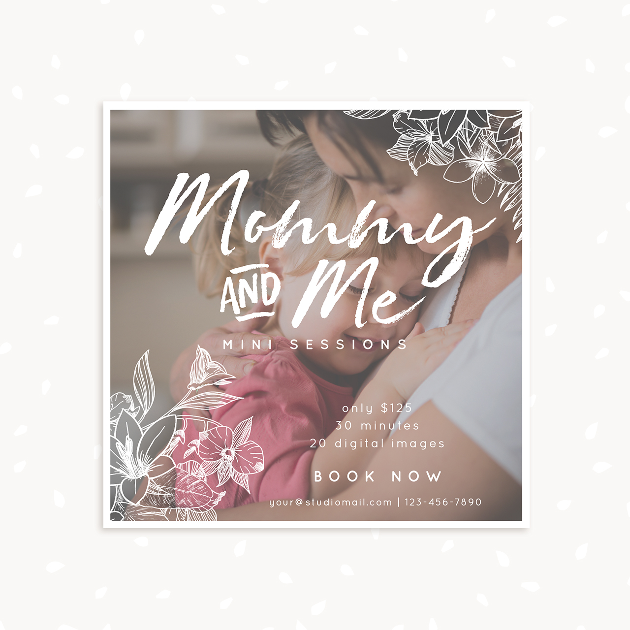Floral Mommy and Me Mini Sessions Template