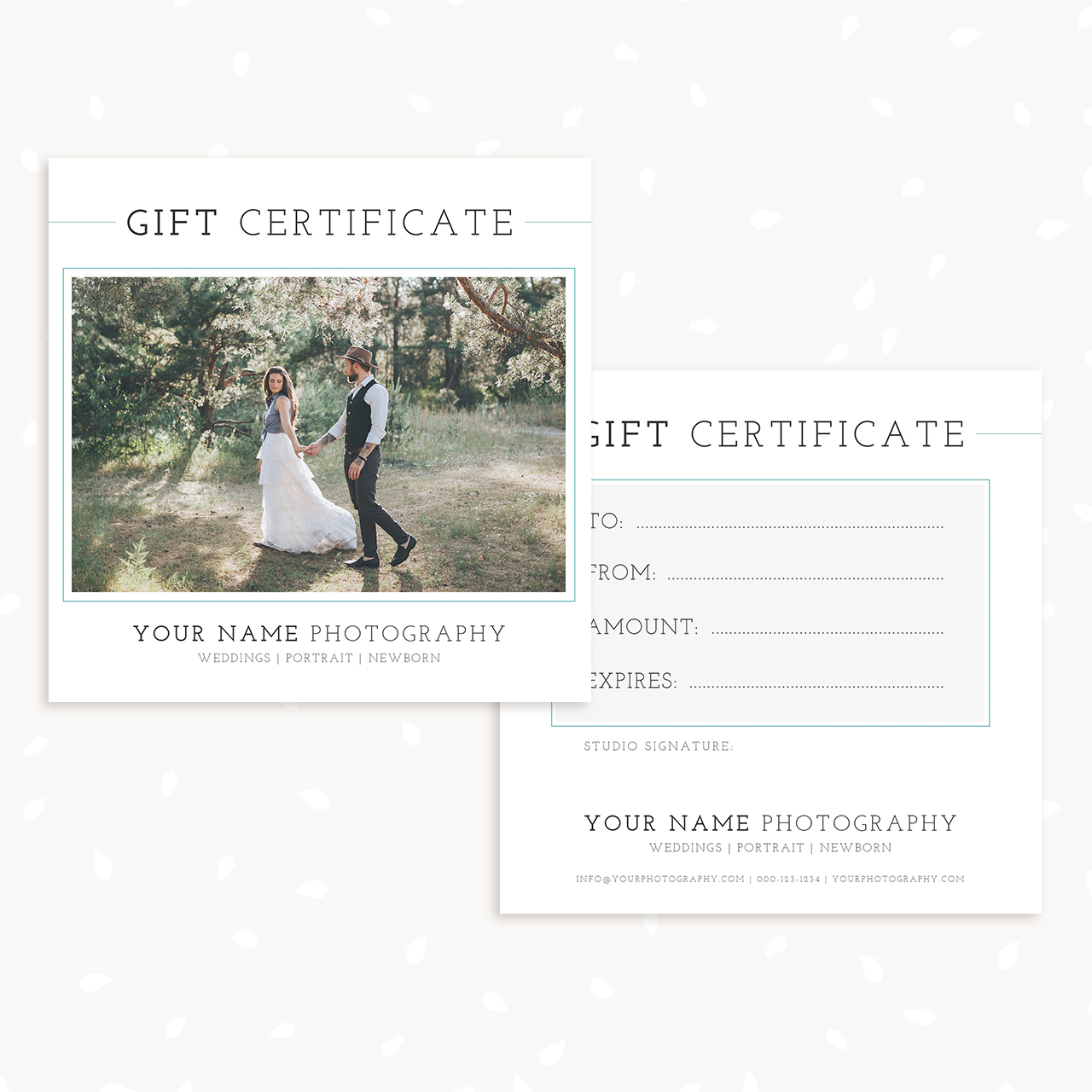 Gift Certificate Photographers Template
