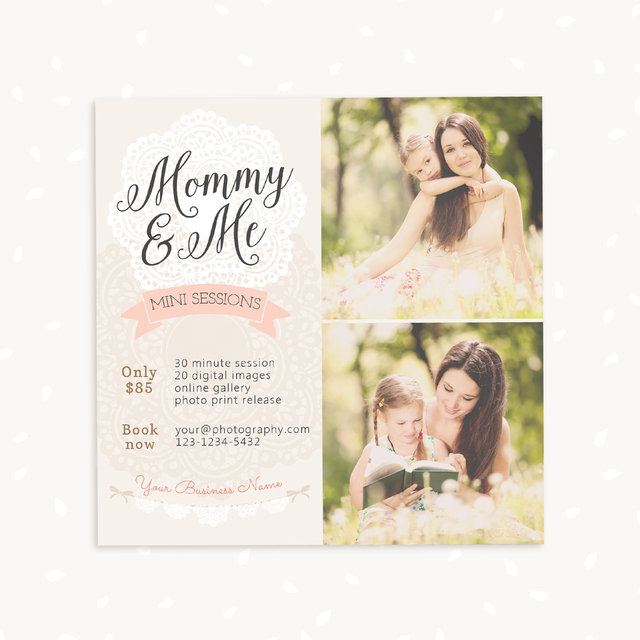 Mothers day mini sessions template