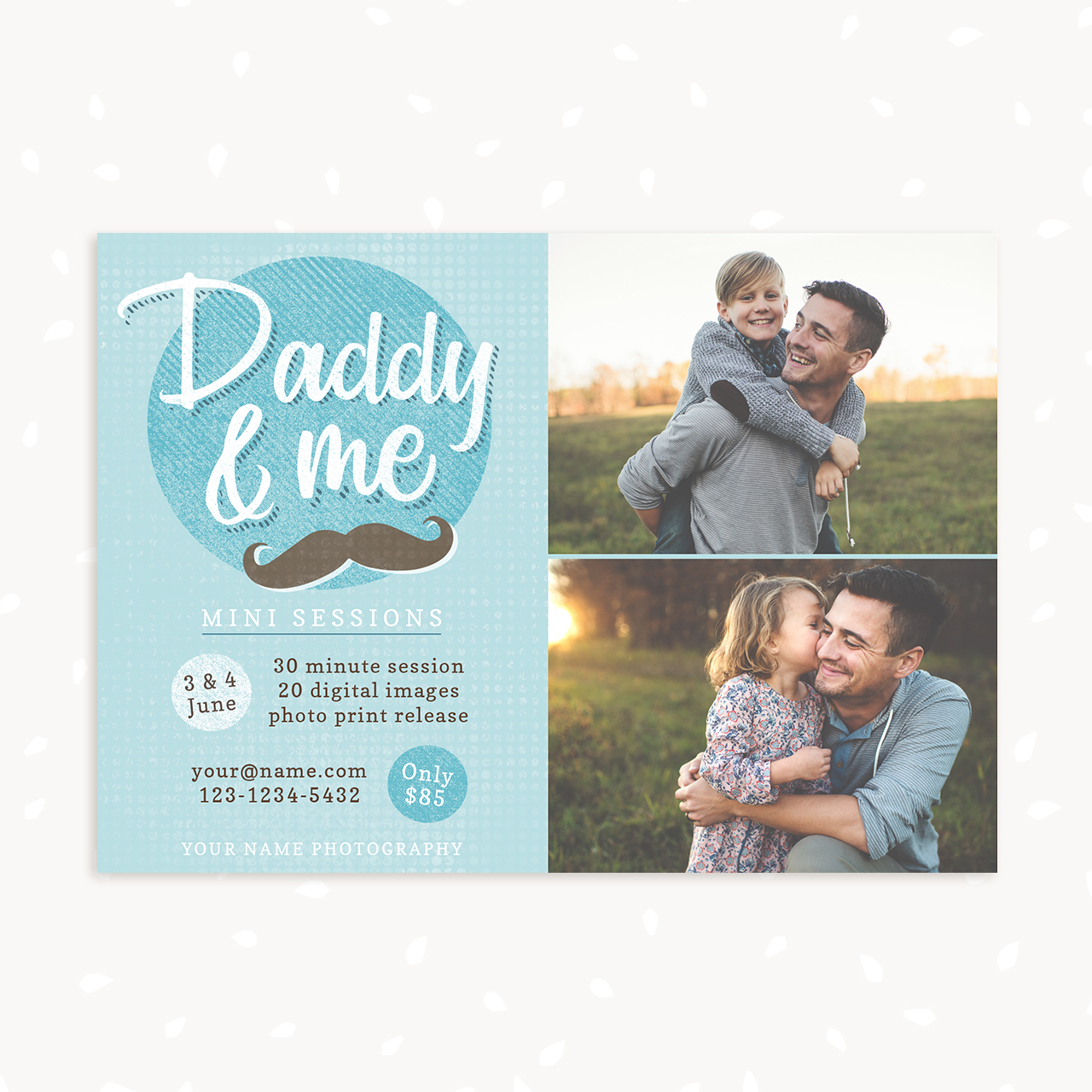 Daddy and me mini sessions template