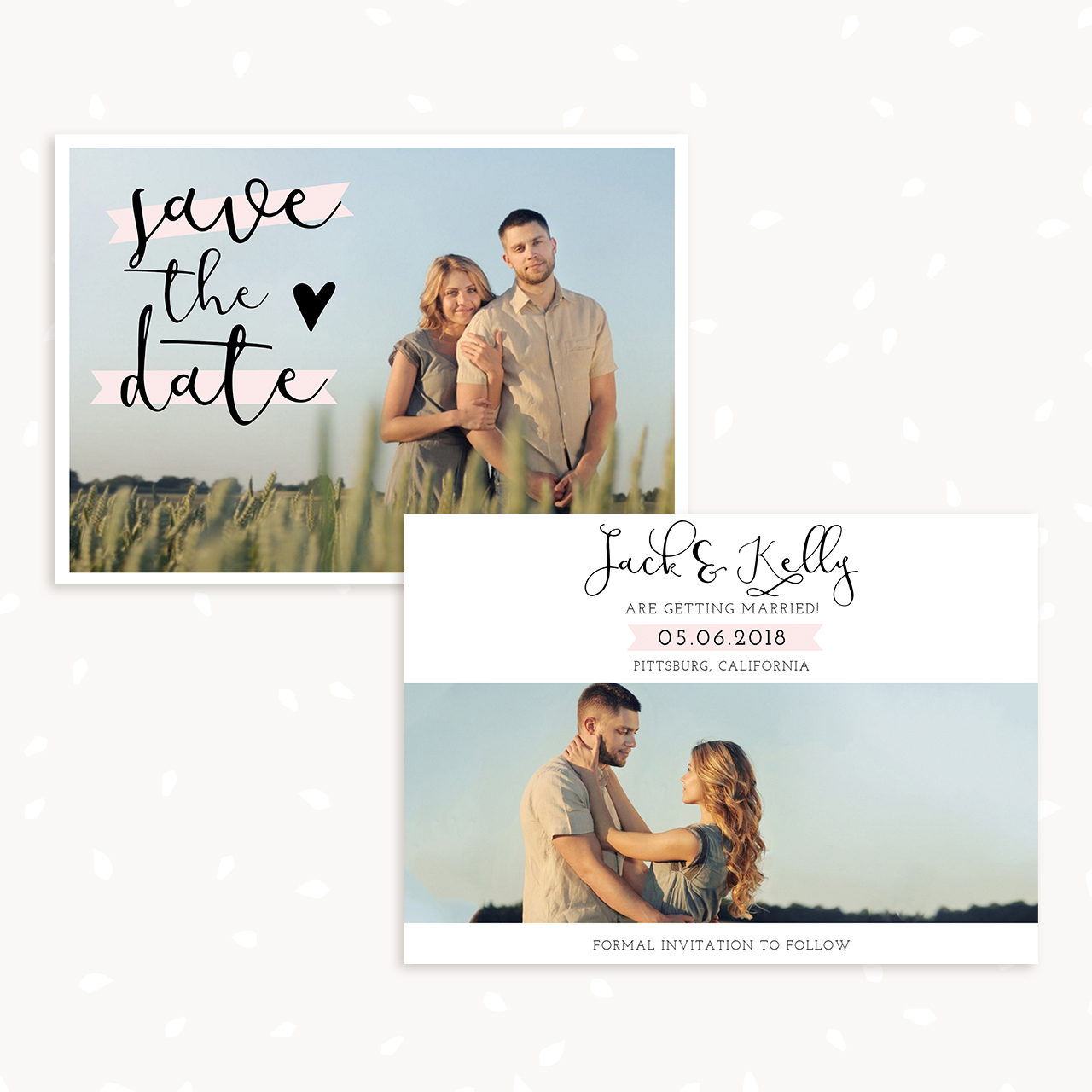 Save the Date Card Template Set
