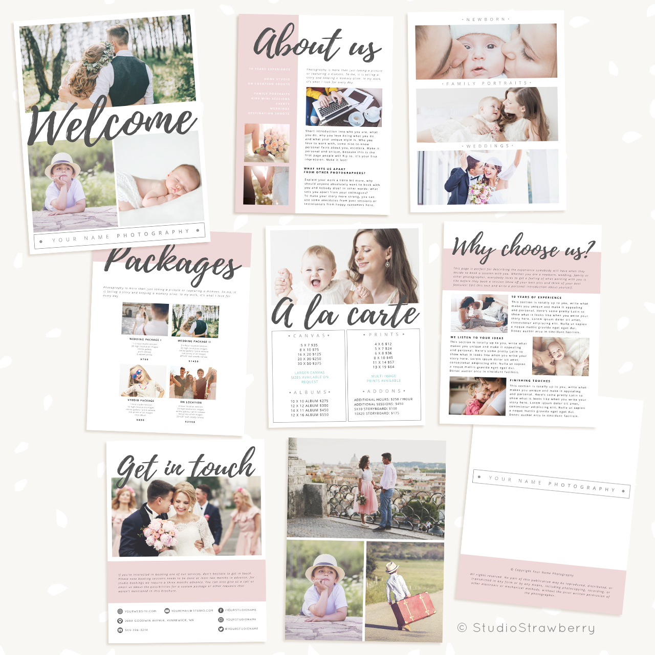 Hand Lettering Welcome Guide Template for Photographers