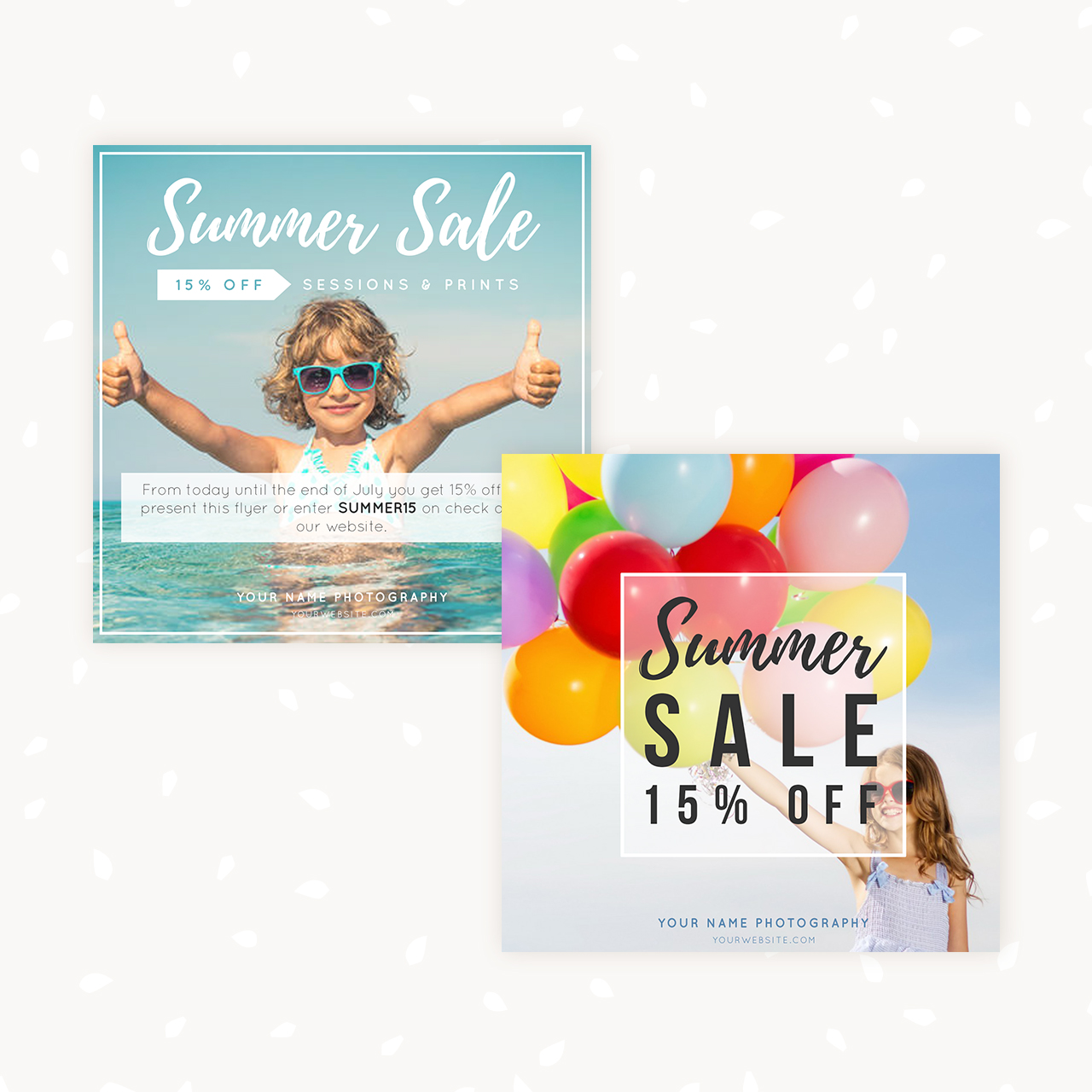 Summer marketing sale templates