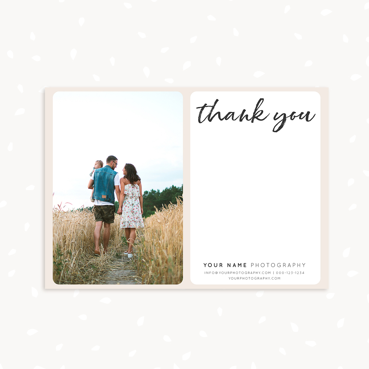 Handwritten Thank You Card Template for Photography