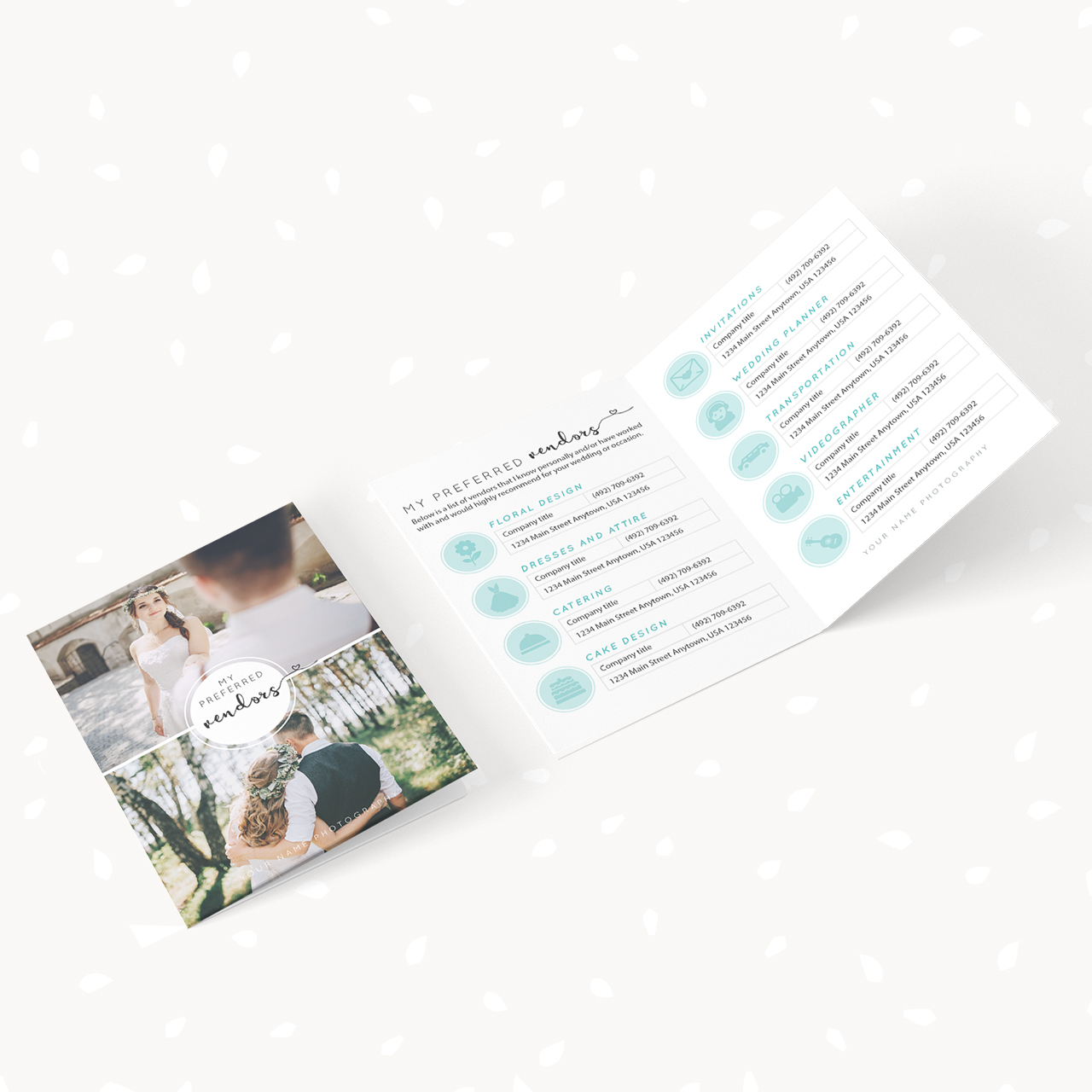 Preferred Vendors Card Template Photography