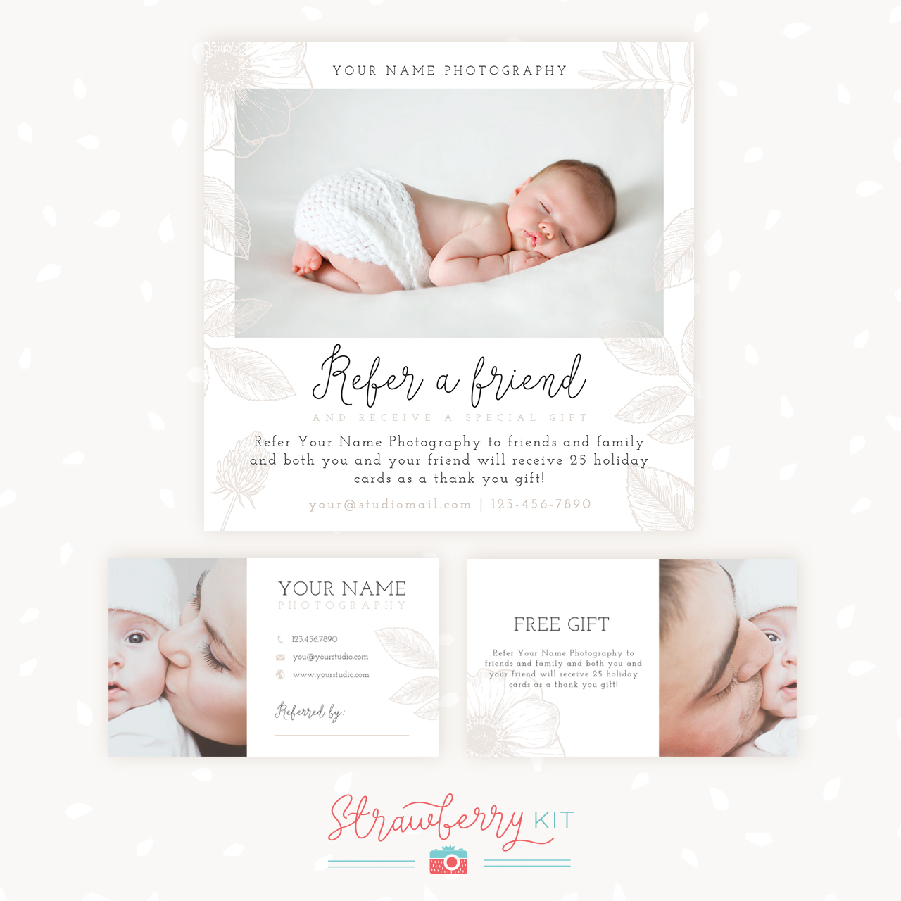 Refer A Friend Photography Template  Bonus business cards Within Referral Card Template Free