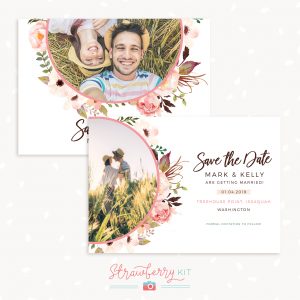 Floral Save the Date Card Template