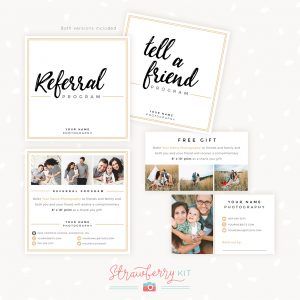 Photographer Referral Cards Templates