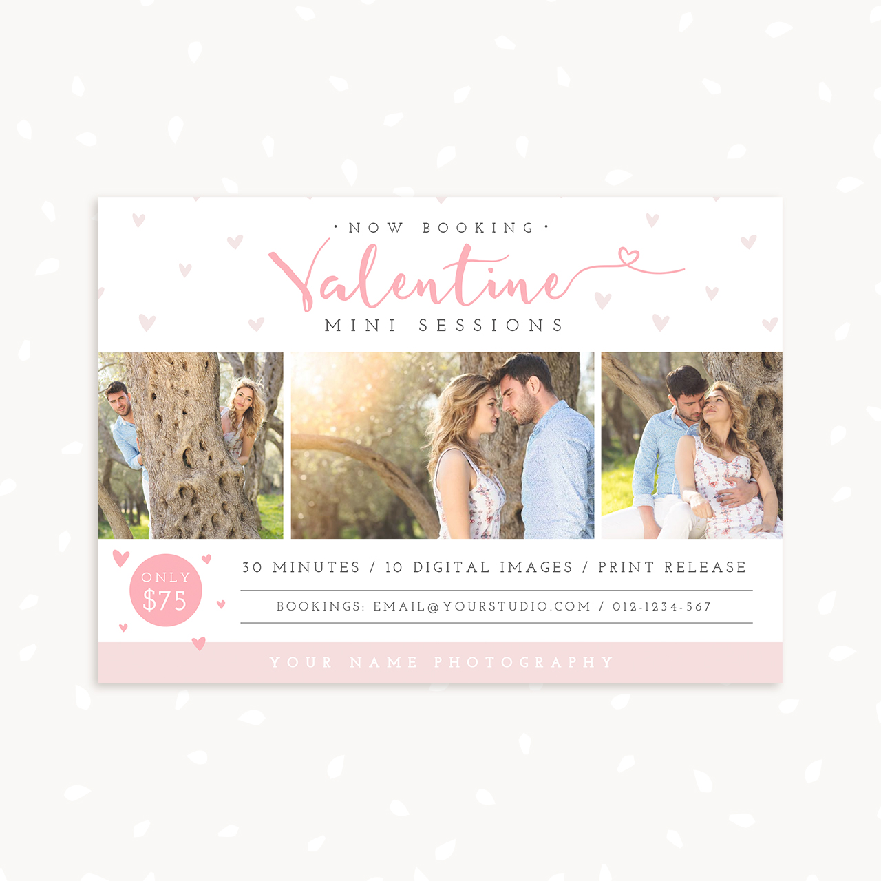 Valentine Mini Sessions Template Photography