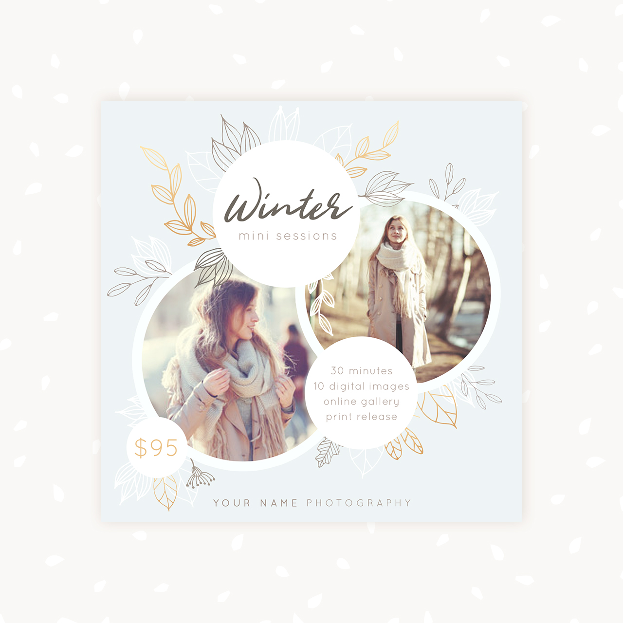 Winter Mini Sessions Template Photography