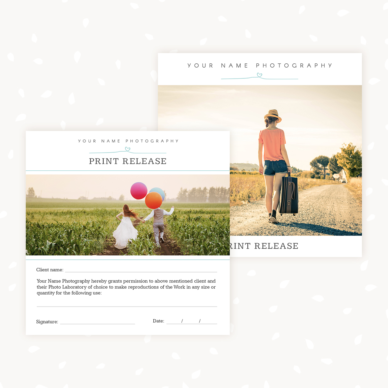 Photographer Print Release Template Download