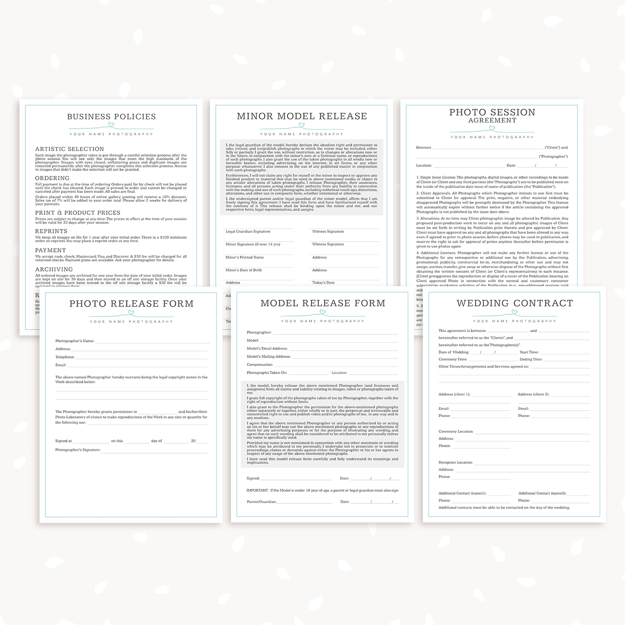 Photography Business Forms Bundle