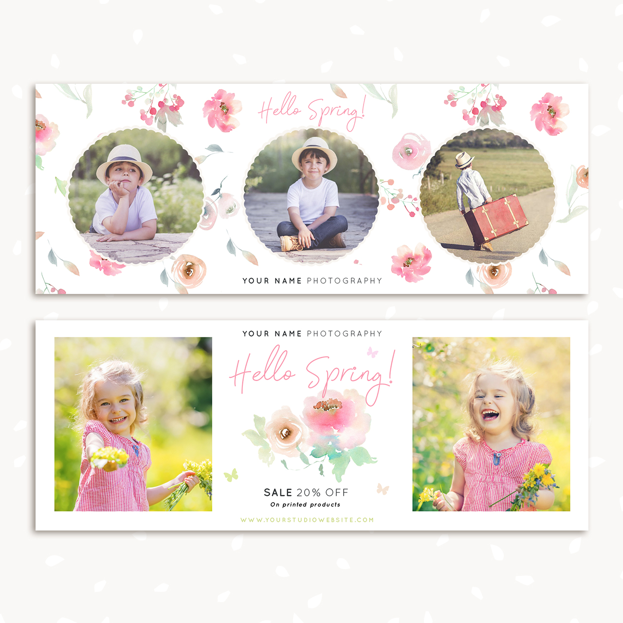 Spring Facebook Cover Template Photography