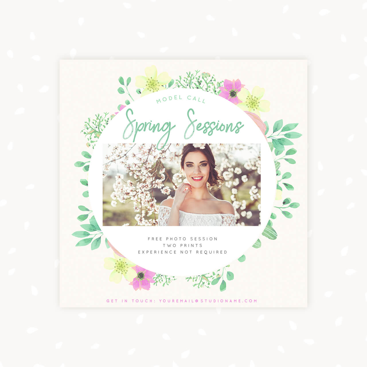 Spring Model Call Template Strawberry Kit