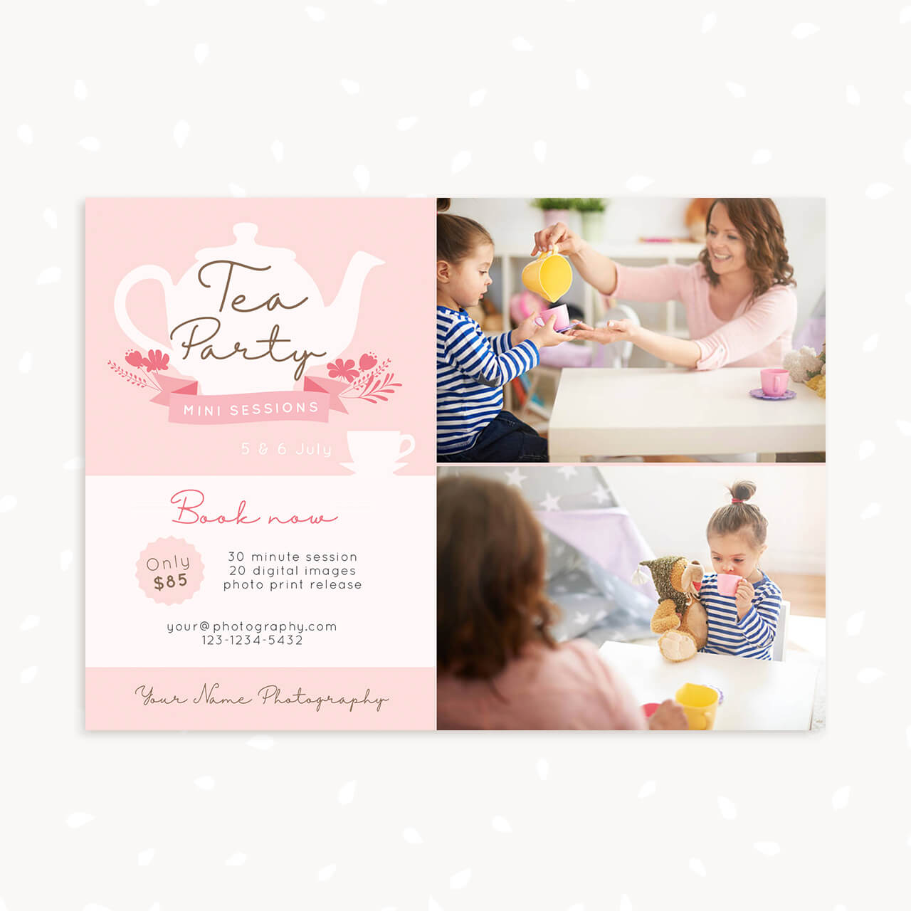 Tea Party Photo Sessions Template
