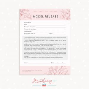 Floral Model Release Form Template