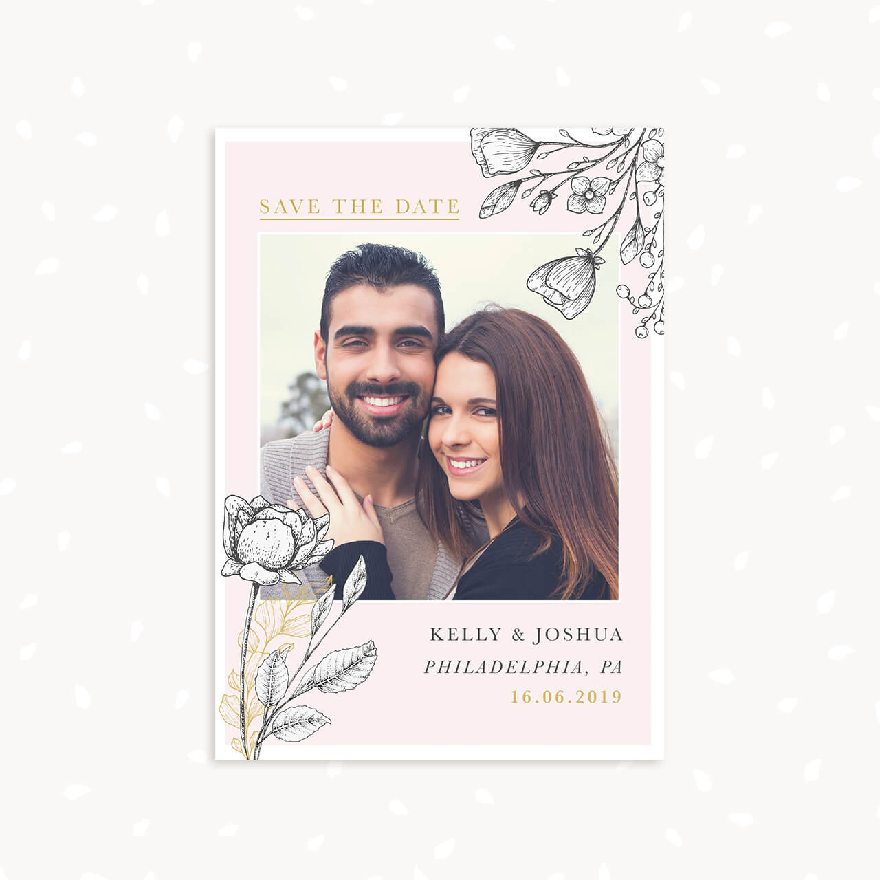 Save The Date Card Template Photography