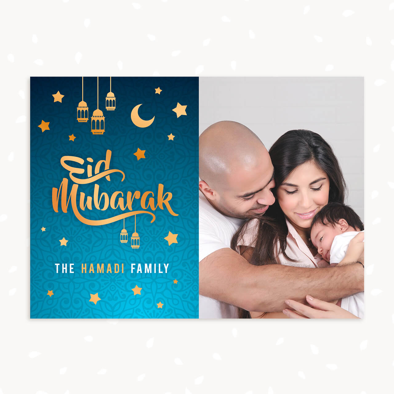 Eid mubarak photo card template â€“ Strawberry Kit
