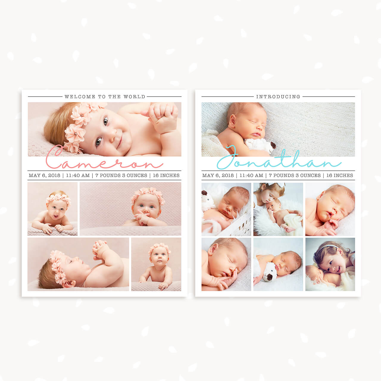 Newborn Photography 8x10 Collages