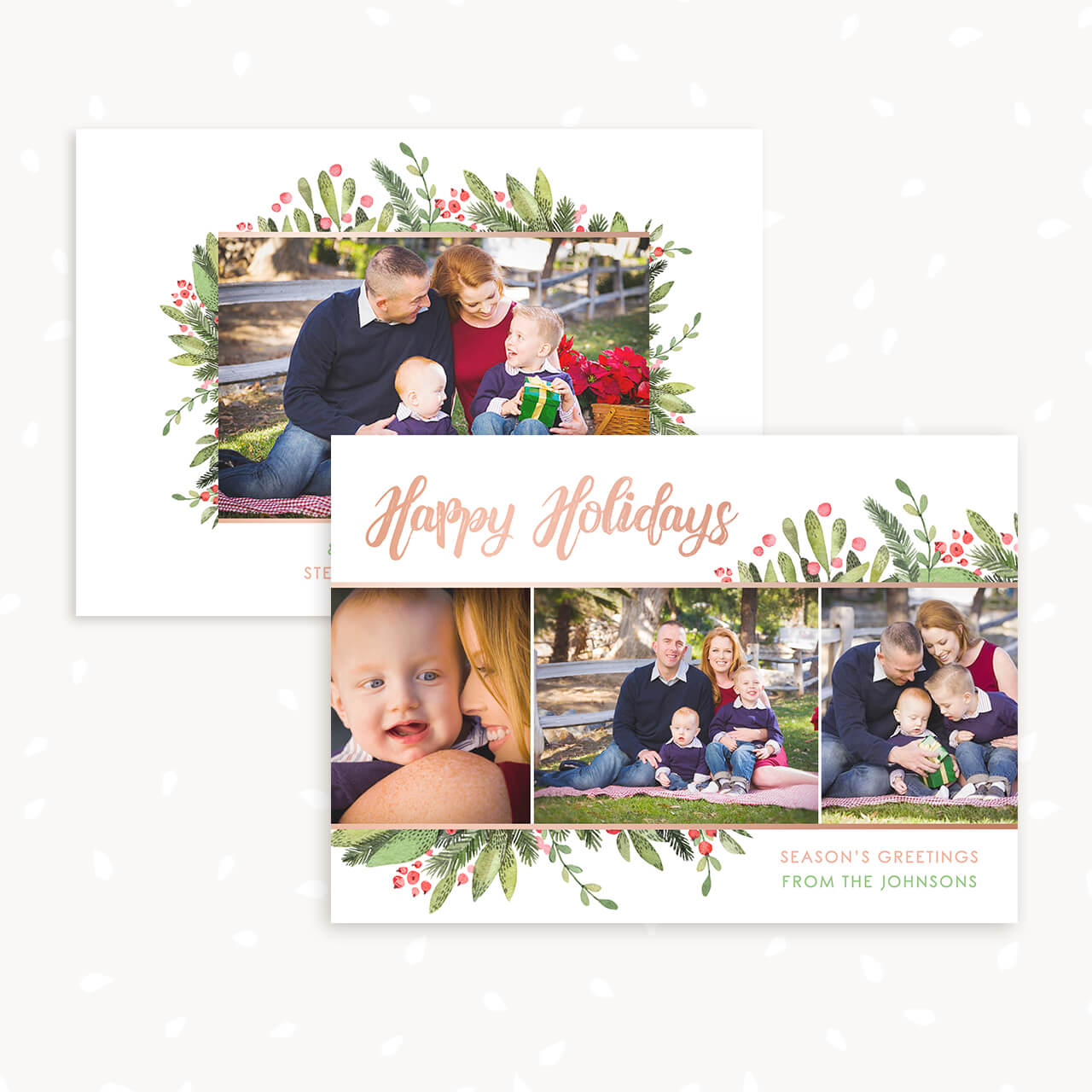 Christmas Card Template With Photo