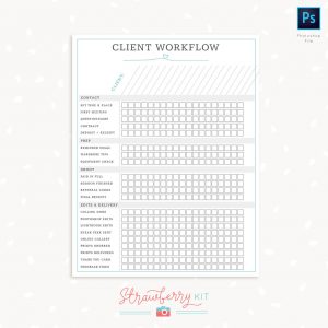 Photography Client Workflow Checklist Printable