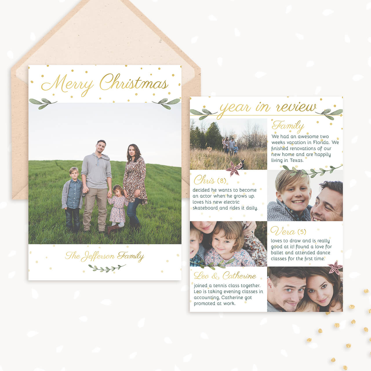 Year in Review Christmas Card Template