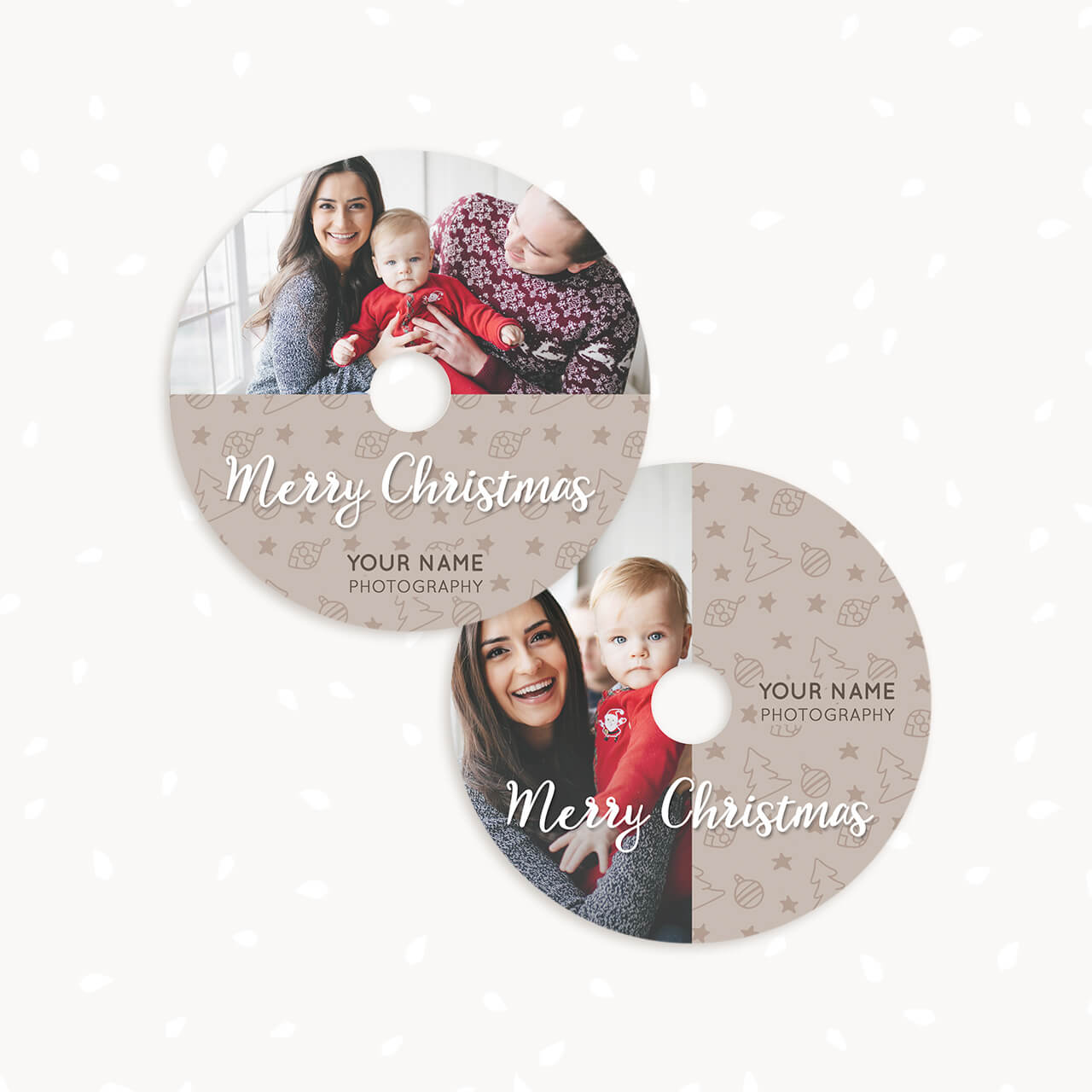 Christmas DVD label template photography