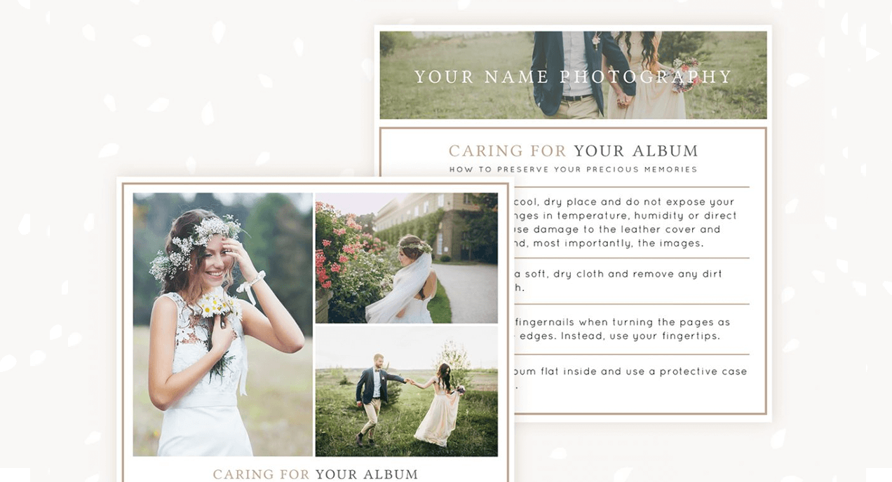 Wedding photo album template 12×12 – Strawberry Kit