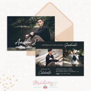 Guy Graduation Invitation Template