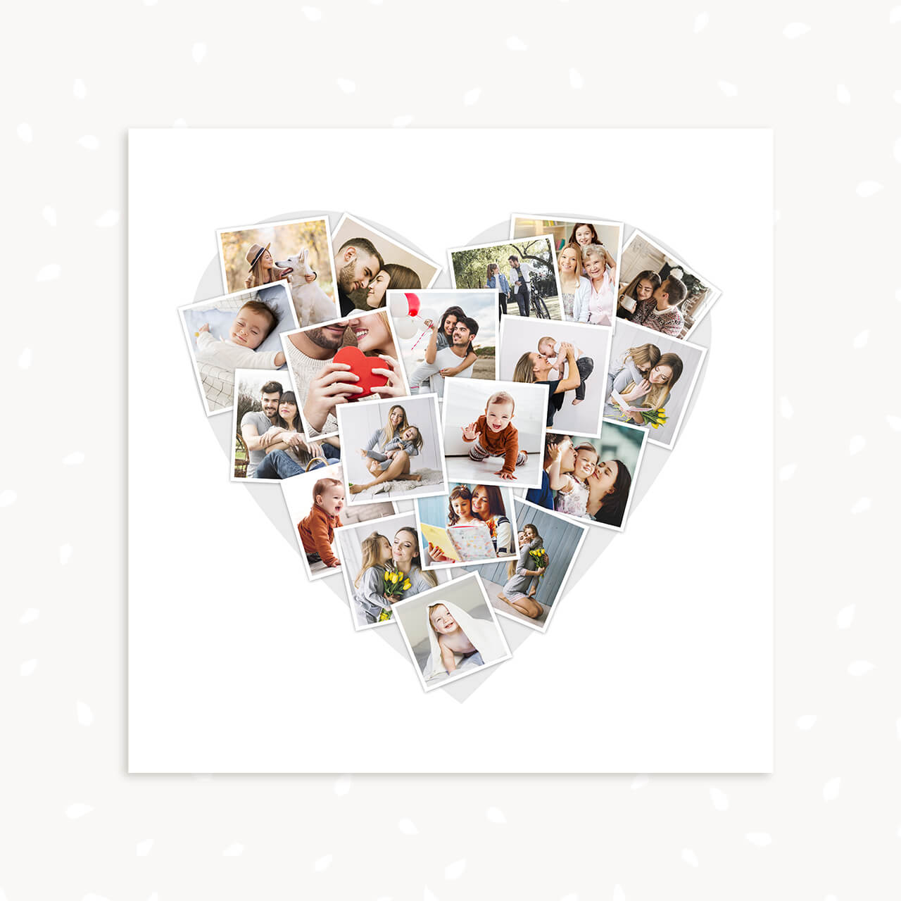 Heart collage template Photoshop Square