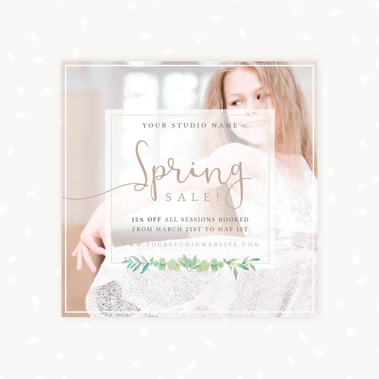 Spring Sale Discount Coupon Template