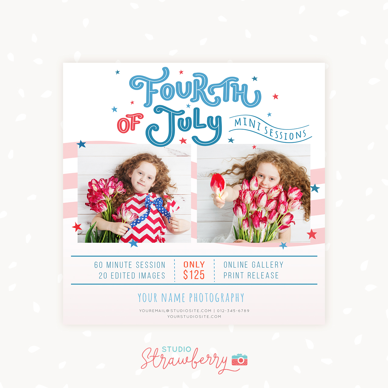Fourth of July Mini Sessions Template