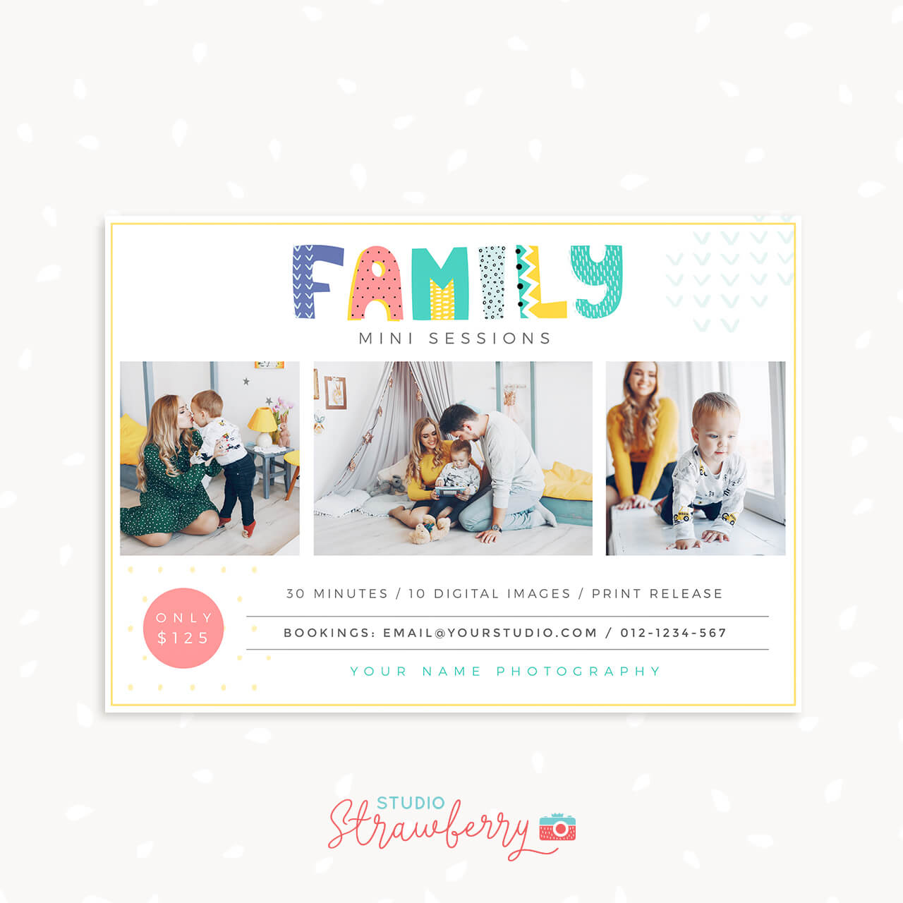 Family mini sessions template