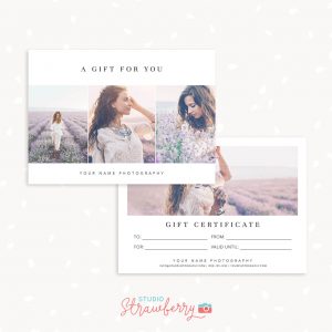 Gift Certificate Template for Photographers