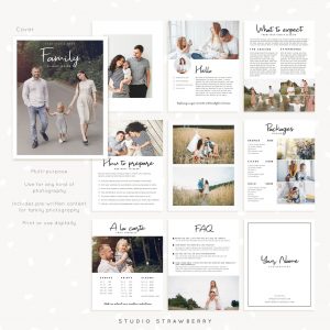 Family Kids Photography Magazine Template