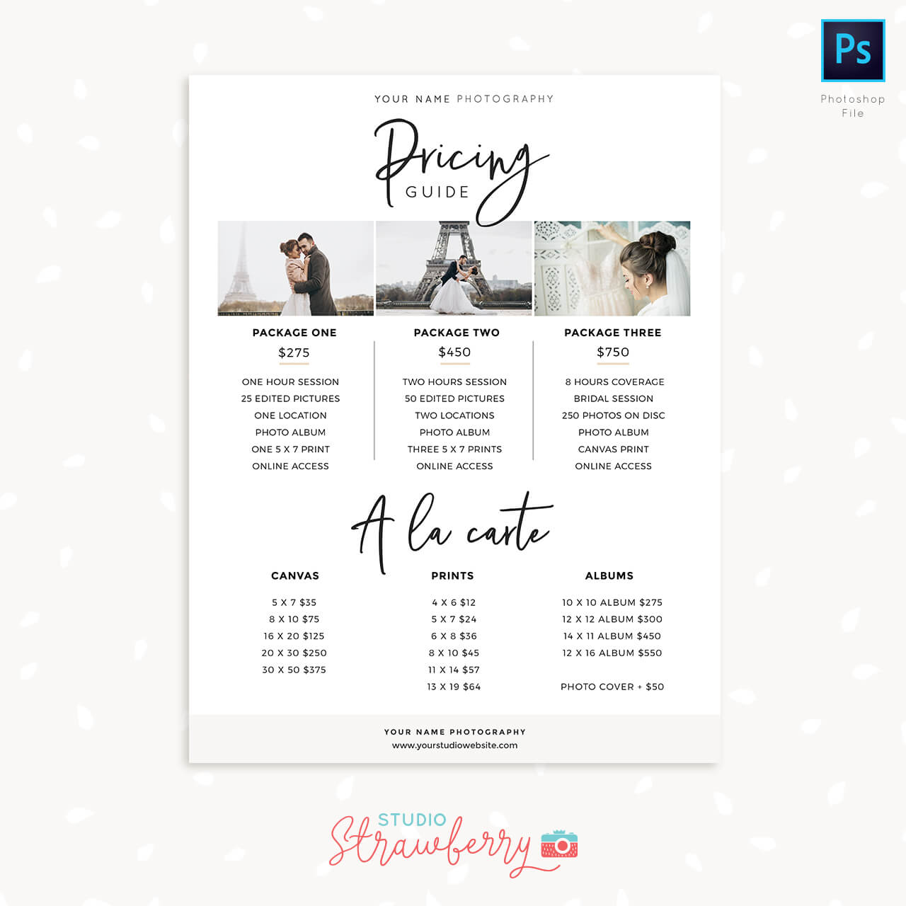 Photographer Pricing Guide Template