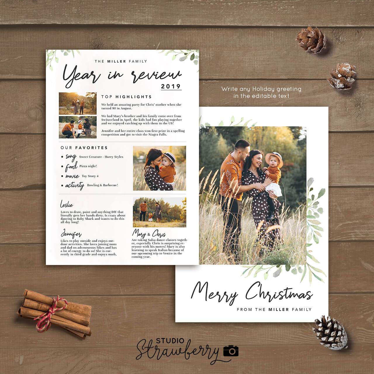 Year in review Christmas Card template